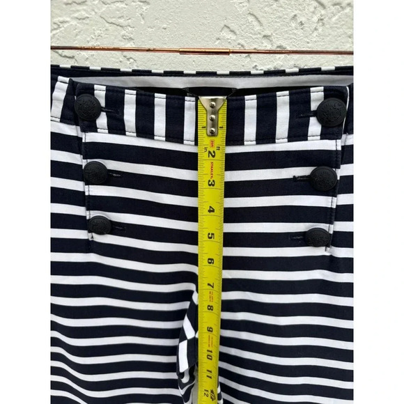 New Express Womens Low Rise Skinny Leg Ankle Fit Sailor Pants Stripes Sz 6R - Picture 8 of 14